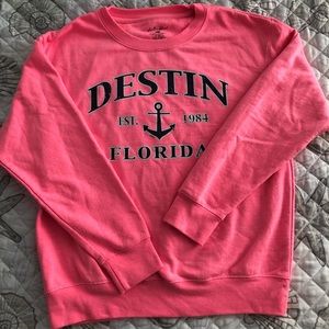 Neon Pink Destin Sweatshirt